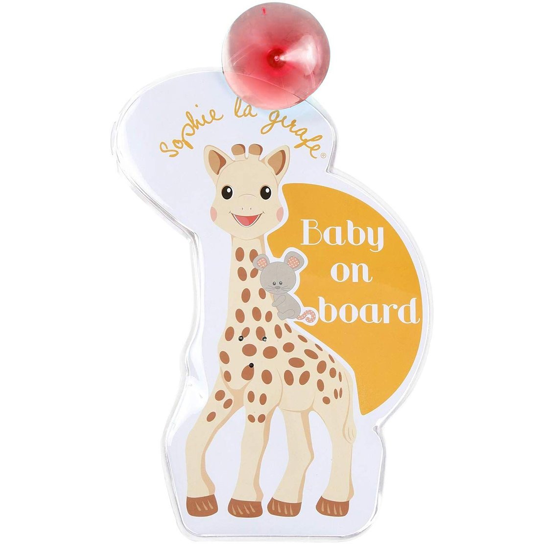 Sophie La Girafe Sophie La Girafe Flash Baby on Board Κωδ 470213 Προειδοποιητικό Σήμα Αυτοκινήτου Baby On Board Καμηλοπάρδαλη 3m+, 1 Τεμάχιο
