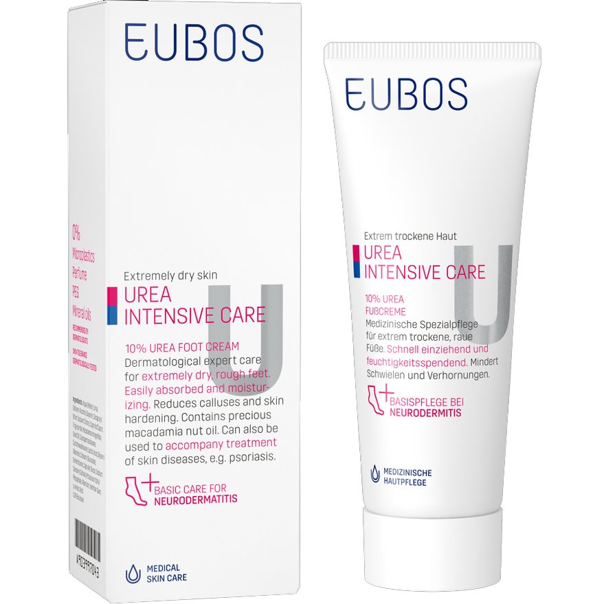 Eubos Urea 10% Foot Cream για Ξηρό & Τραχύ Δέρμα, Ραγάδες & Σκληρύνσεις του Δέρματος των Ποδιών 100ml