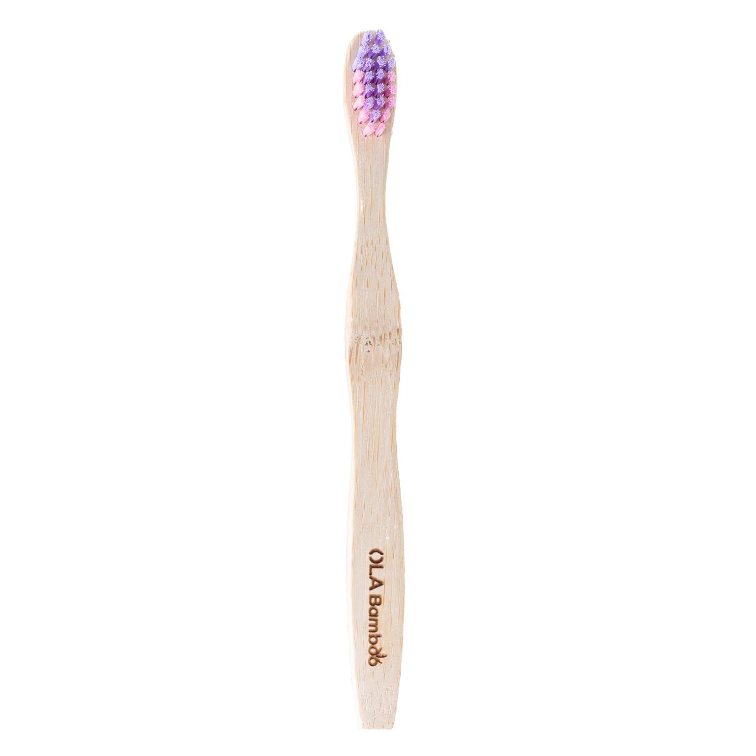 OLABamboo Kids Toothsrush Pink, Purple Παιδική Οδοντόβουρτσα Από 100% Μπαμπού Μαλακή Ροζ, Μωβ 1 Τεμάχιο