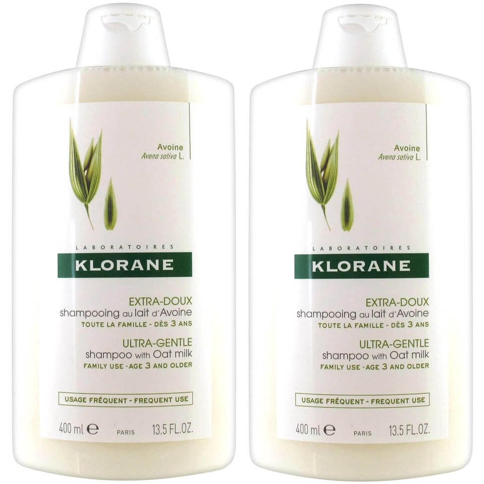 Klorane Πακέτο Προσφοράς Shampooing au Lait davoine Σαμπουάν με Γαλάκτωμα Βρώμης για Καθημερινή Χρήση 2x400ml