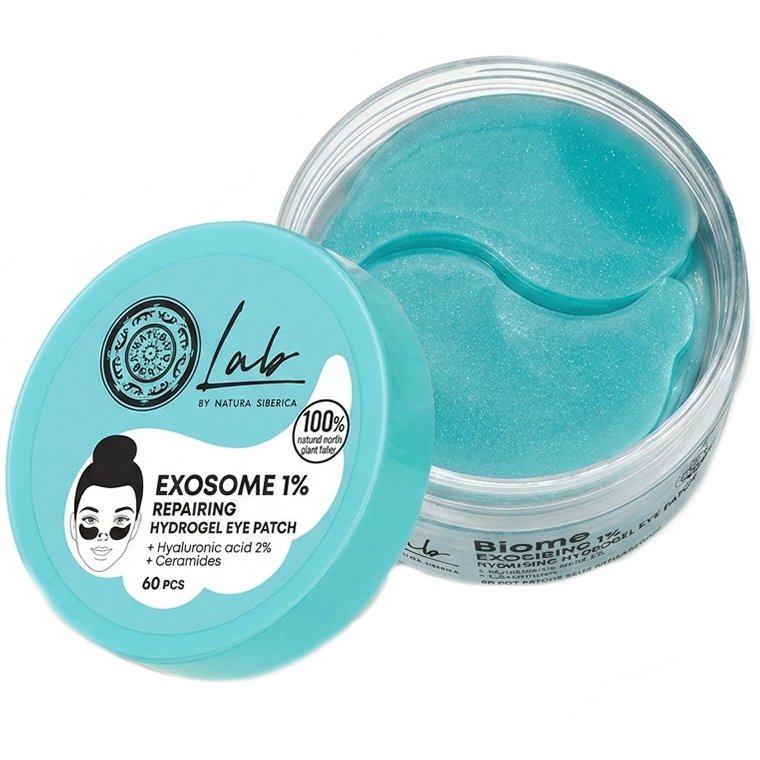 Natura Siberica Lab Biome Exosome 1% Repairing Hydrogel Eye Patches Patches Ματιών Εντατικής Ενυδάτωσης για Αναζωογόνηση & Επανόρθωση της Επιδερμίδας 60 Τεμάχια