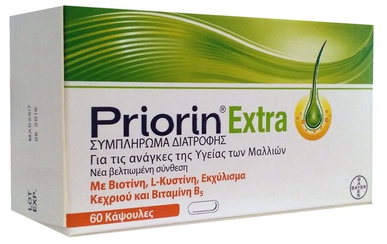 Priorin Extra Συμπλήρωμα Διατροφής για τα Μαλλιά 60 caps