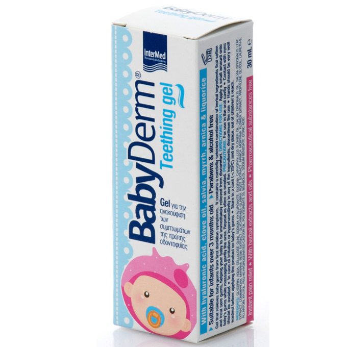 Babyderm Teething Gel Ανακούφιση των Συμπτωμάτων της Πρώτης Οδοντοφυΐας 30ml