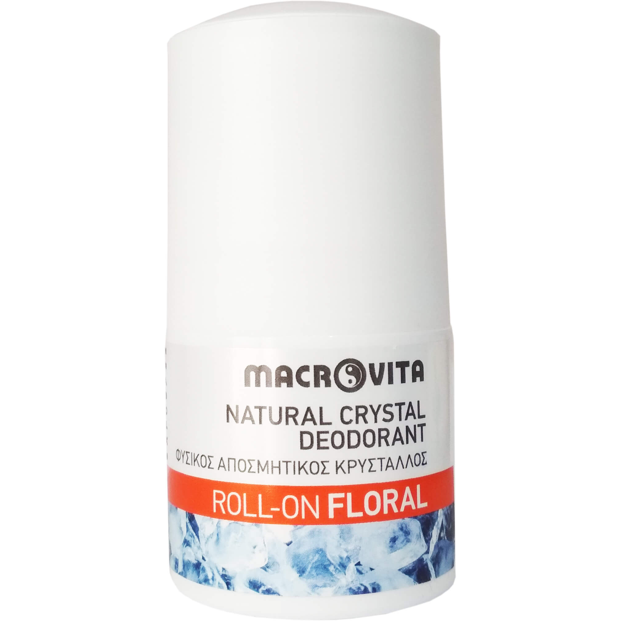 Macrovita Macrovita Natural Crystal Deodorant Roll-On Floral 50ml,Φυσικός Αποσμητικός Κρύσταλλος με Άρωμα Floral