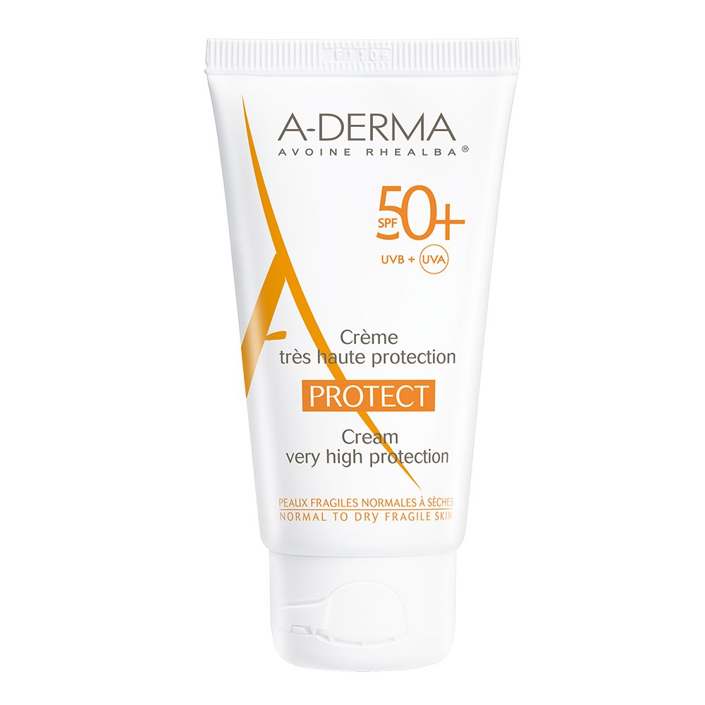 A-Derma Protect Creme Visage Spf50+ Αντηλιακή Κρέμα Προσώπου Πολύ Υψηλής Προστασίας για Κανονική – Ξηρή Επιδερμίδα 40ml