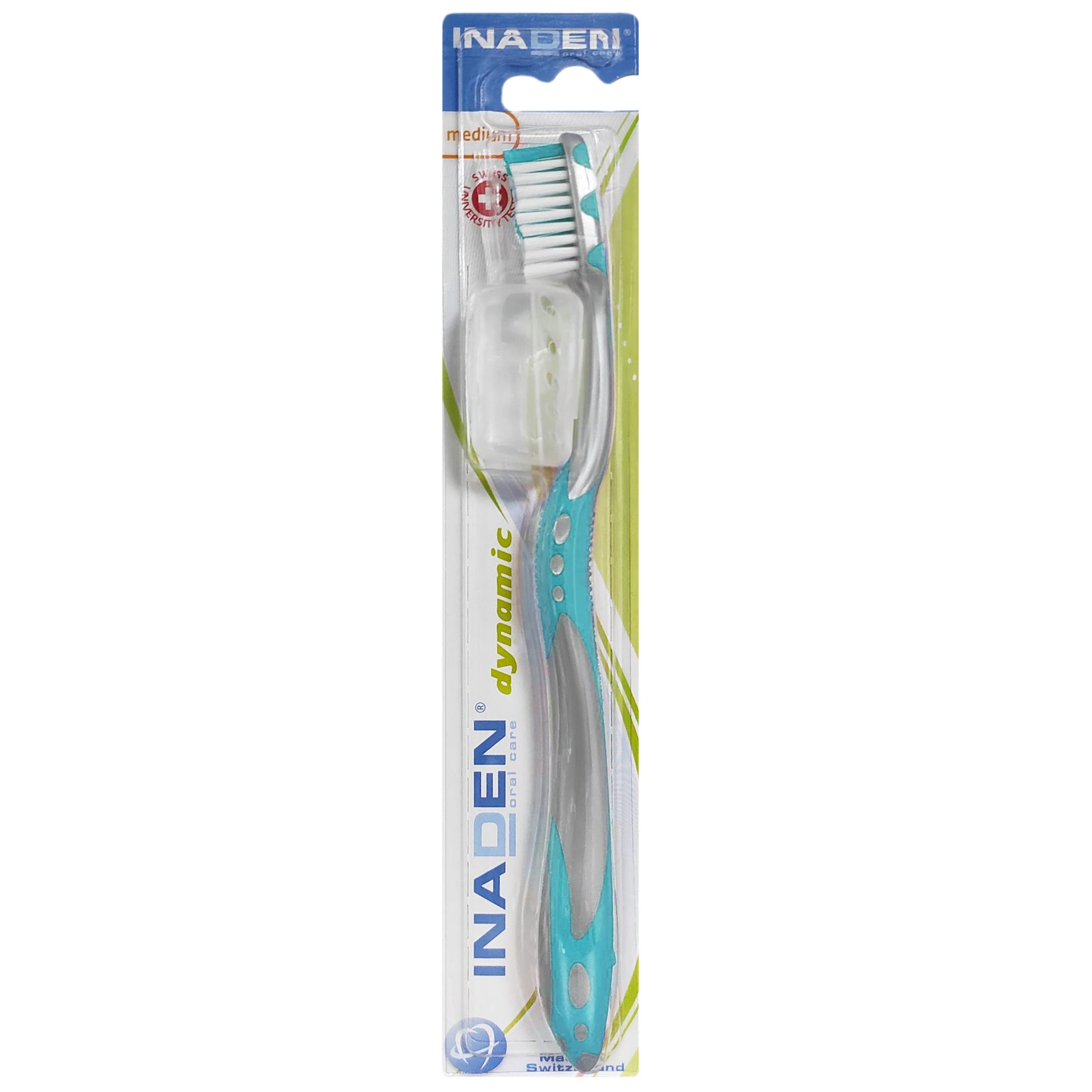 Inaden Dynamic Medium Toothbrush Μέτρια Οδοντόβουρτσα για Βαθύ Καθαρισμό 1 Τεμάχιο – Γαλάζιο