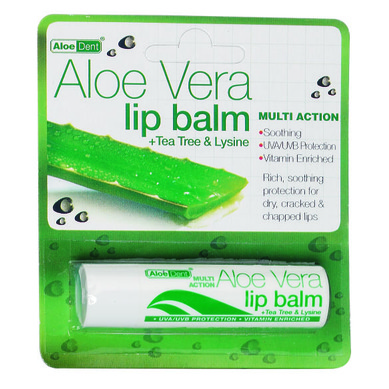 Optima Aloe Vera Lip Balm Μαλακώνει Και Ενυδατώνει Τα Χείλη 4gr