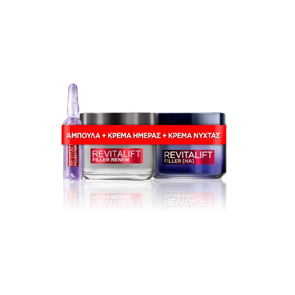 L’oreal Paris Πακέτο Προσφοράς Revitalift Filler Day Cream 50ml,Revitalift Filler 7 Day 7amp,Revitalift Filler Night Cream 50ml