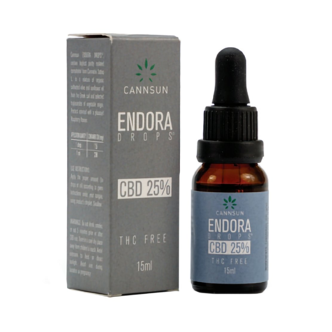 Cannsun Endora Drops CBD 25% THC Free Σταγόνες για την Αντιμετώπιση Ημικρανιών με Έλαιο Κάνναβης 15ml