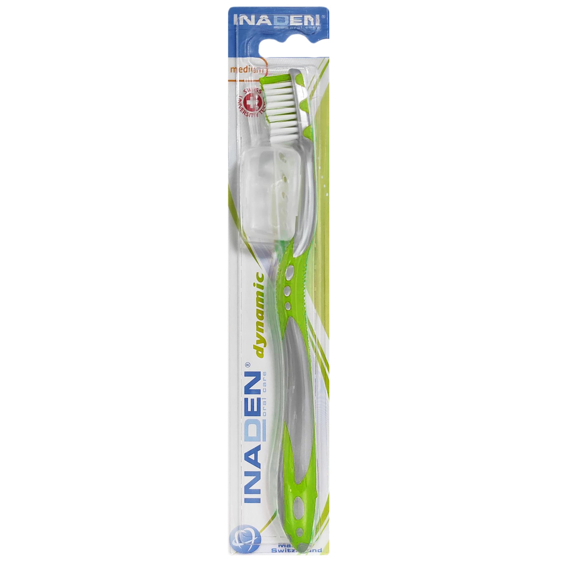 Inaden Dynamic Medium Toothbrush Μέτρια Οδοντόβουρτσα για Βαθύ Καθαρισμό 1 Τεμάχιο – Πράσινο