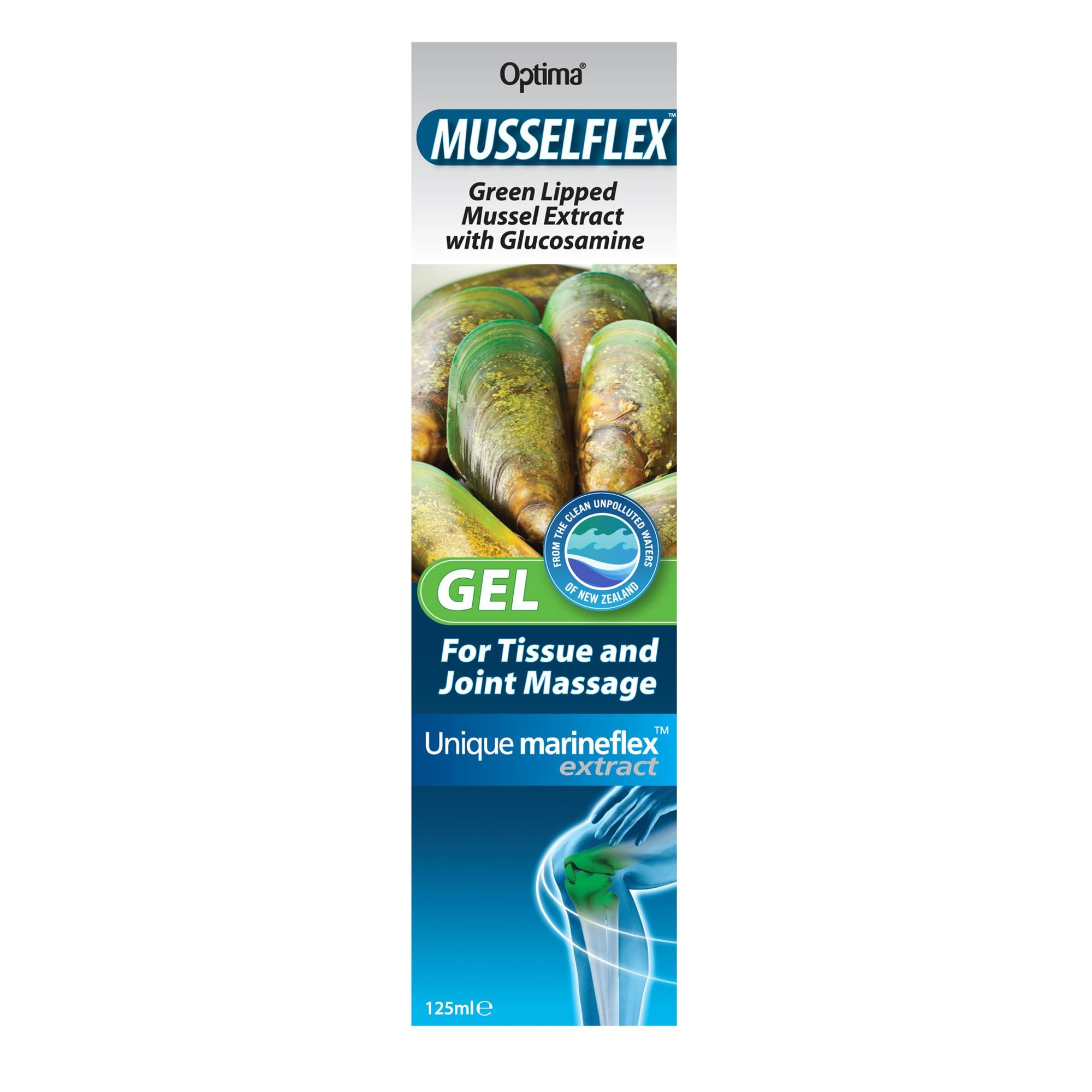 Optima Musselflex Gel with Glucosamine Gel που Συμβάλλει στην Καλή Υγεία Αρθρώσεων & Συνδέσμων 125ml 6679