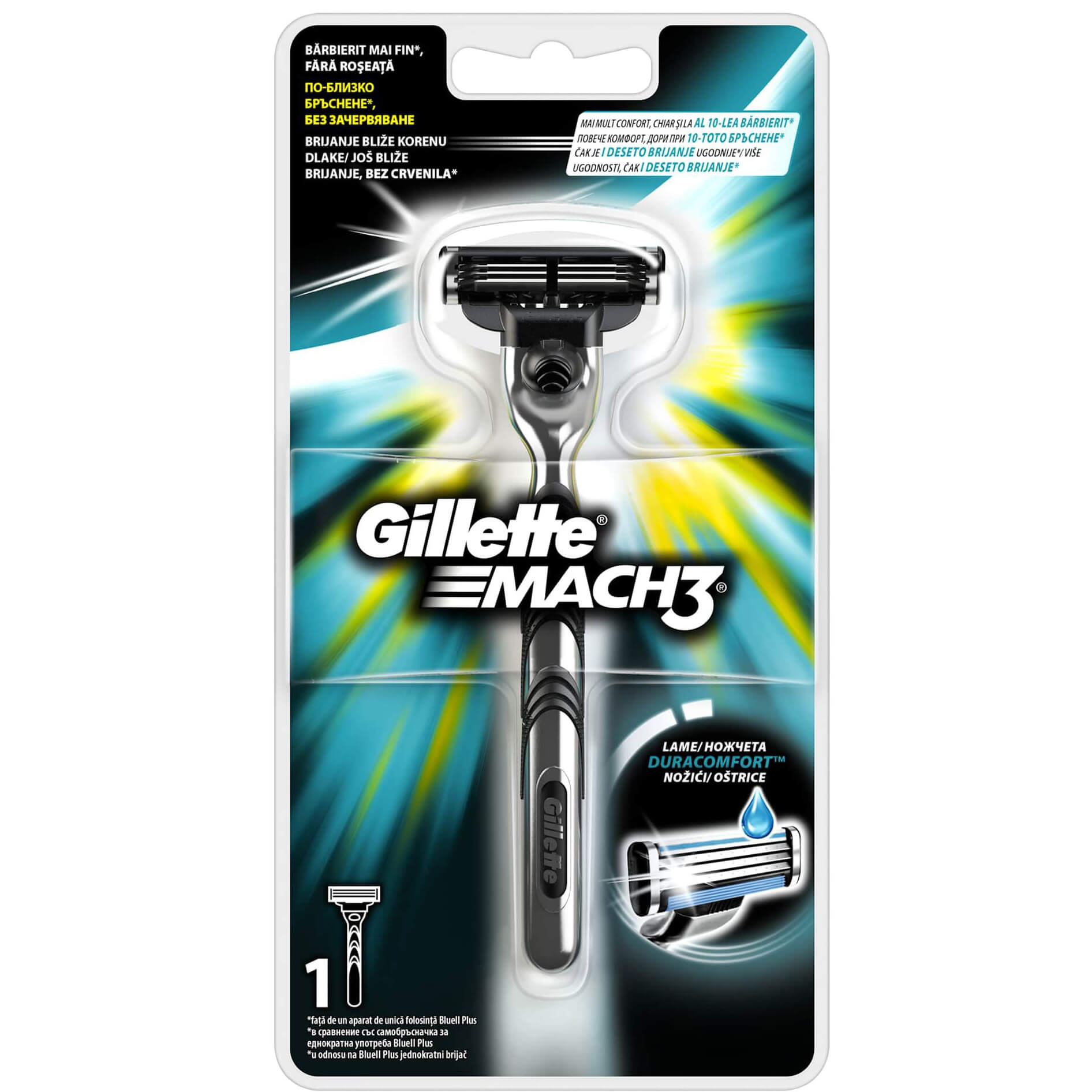 Gillete Ξυριστικό Σύστημα Gillette Mach 3 (Μηχανή + 1 Ανταλλακτικό)