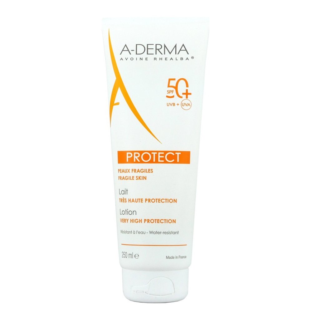 A-Derma Protect Lotion Spf50+ Αντηλιακό Γαλάκτωμα Προσώπου, Σώματος Πολύ Υψηλής Προστασίας για την Ευαίσθητη Επιδερμίδα 250ml