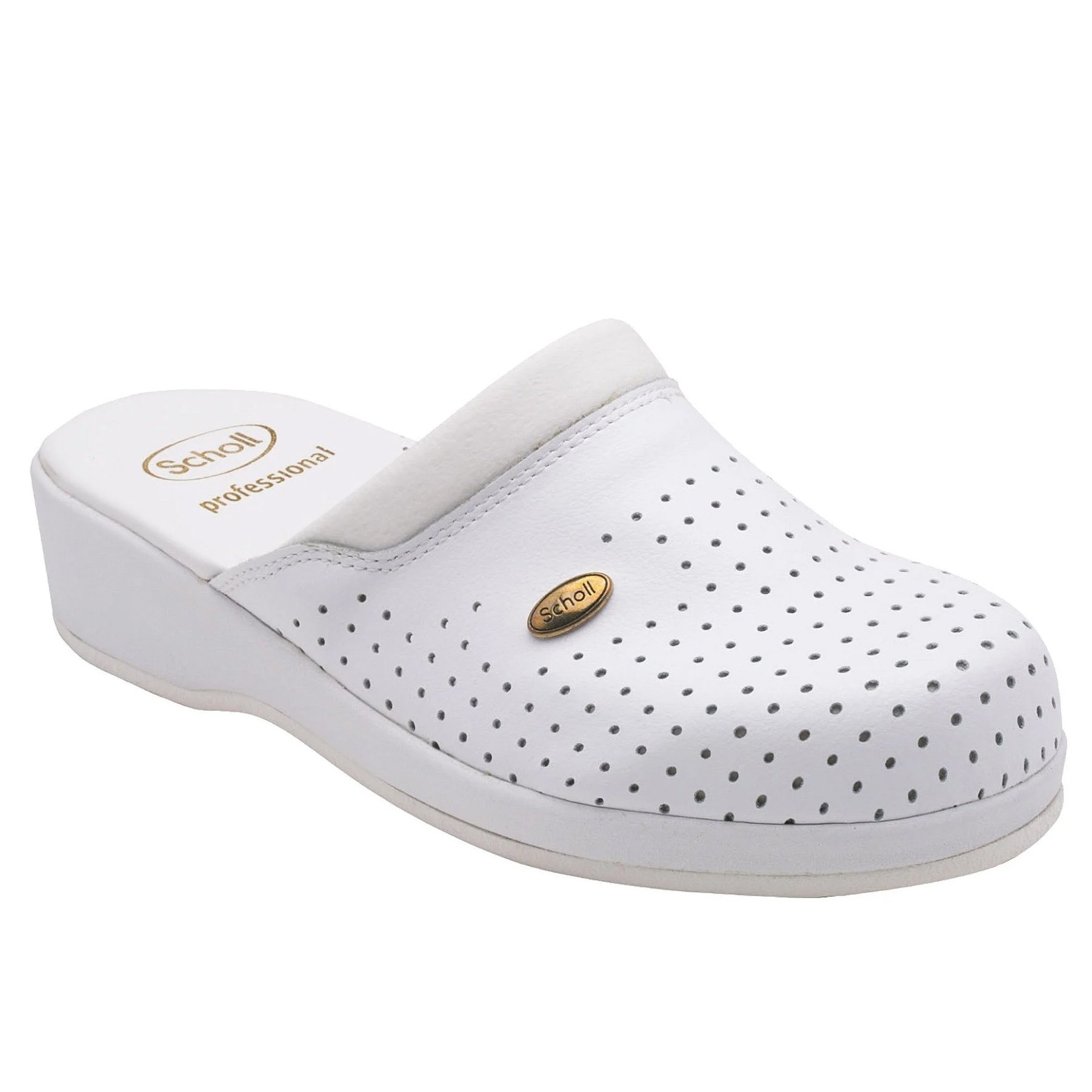 Scholl Shoes Back Guard Σαμπό Λευκό Αναπαυτικά Παπούτσια που Χαρίζουν Σωστή Στάση & Φυσικό Χωρίς Πόνο Βάδισμα 1 Ζευγάρι – 46