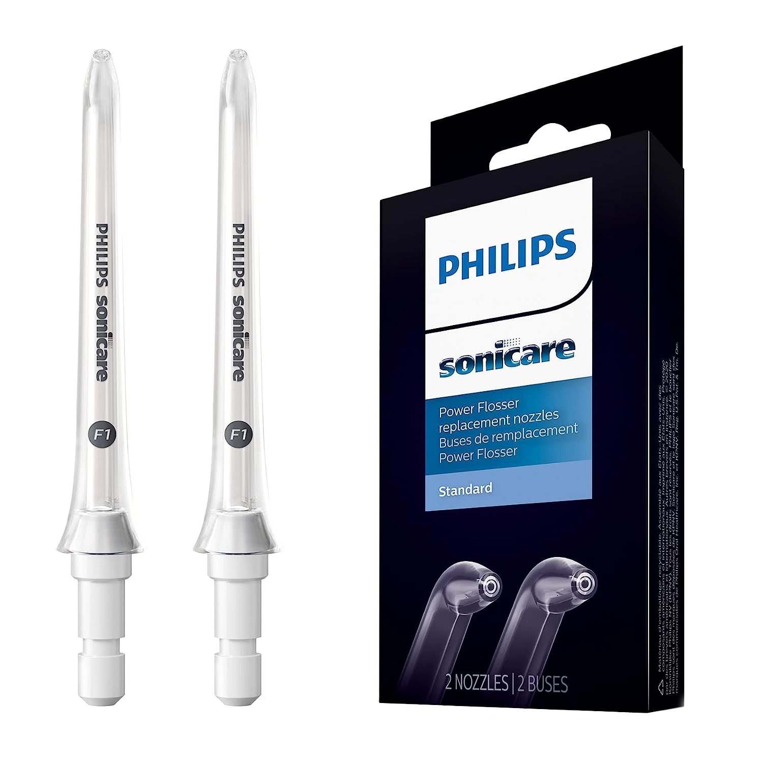 Philips Sonicare Philips Sonicare Standard Power Flosser Replacement Nozzles Κωδ ΗΧ3042/00 Ανταλλακτικά Ακροφύσια για Sonicare Power Flosser 2 Τεμάχια
