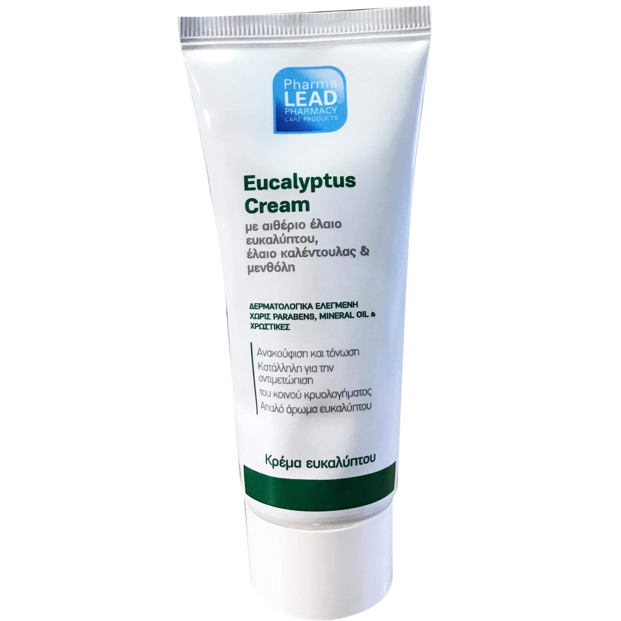 Pharmalead Eucalyptus Cream Κρέμα Ευκαλύπτου για την Ανακούφιση & την Τόνωση των Συμπτωμάτων του Κοινού Κρυολογήματος 50ml