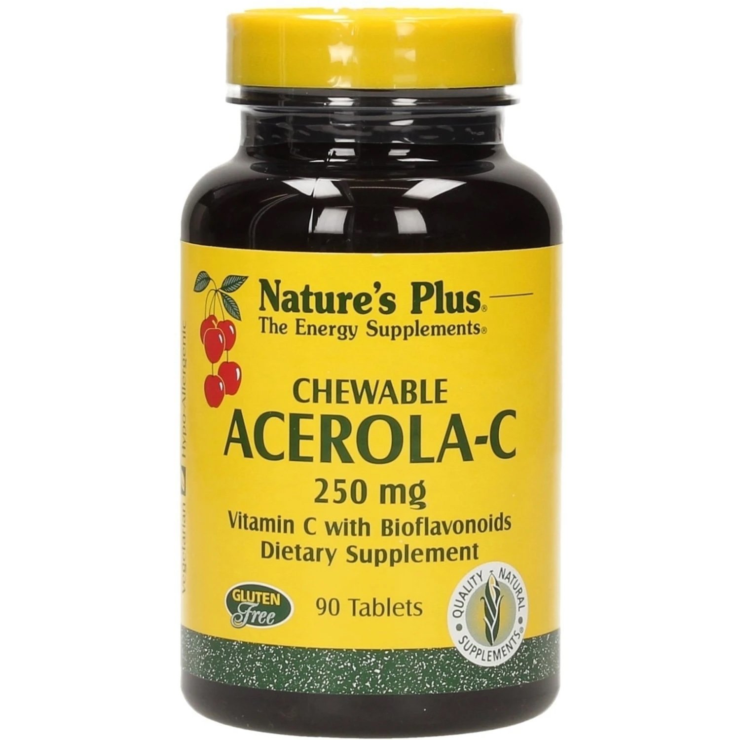 Nature’s Plus Acerola-C Complex 250mg Συμπλήρωμα Διατροφής για την Ενίσχυση του Ανοσοποιητικού 90 Chew tabs