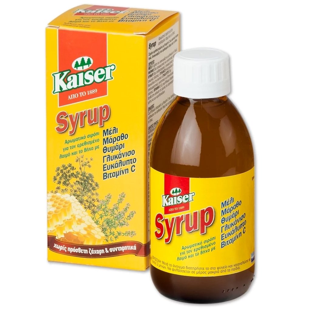 Kaiser Syrup Cherry Αρωματικό Σιρόπι για τον Ερεθισμένο Λαιμό & το Βήχα 200ml