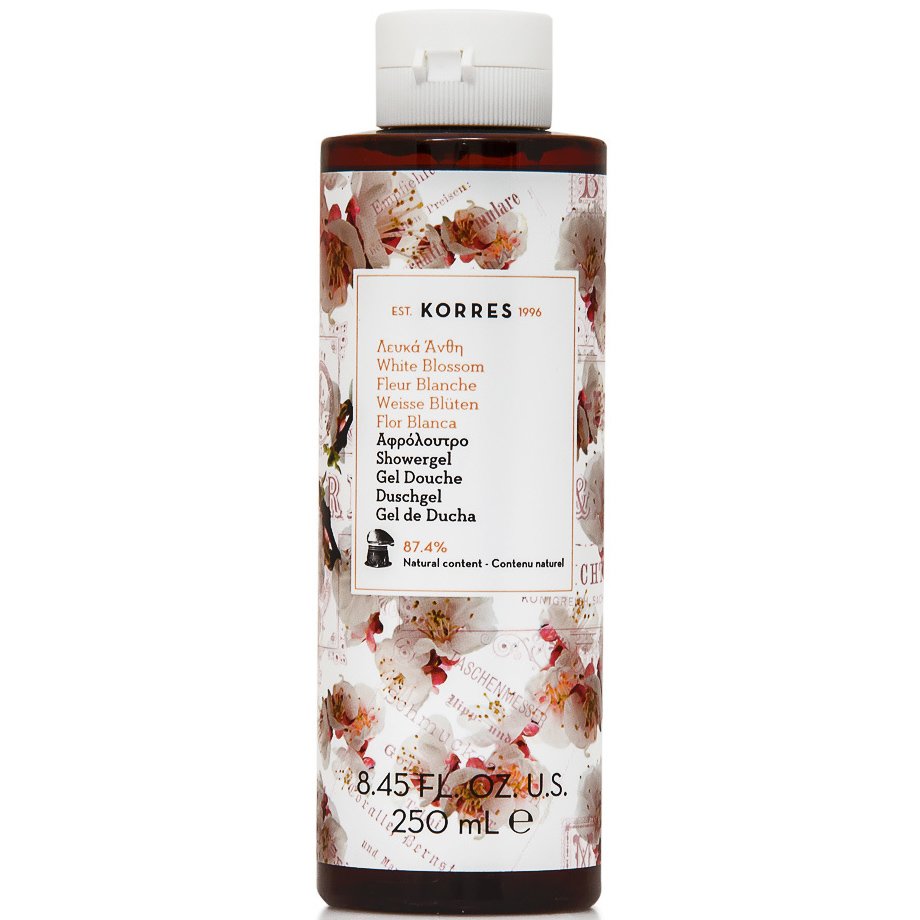 Korres Showergel White Blossom Αφρόλουτρο Λευκά Άνθη με Άρωμα Πούδρας 250ml