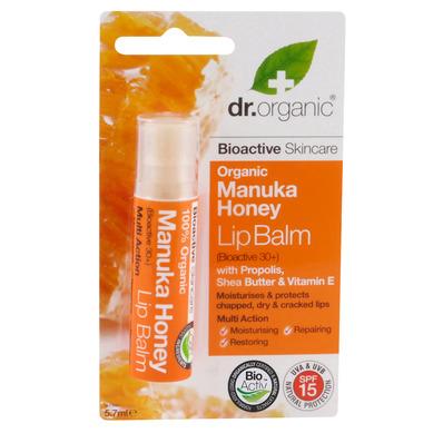 Dr Organic Organic Manuka Honey Lip Balm Χειλιών με Βιολογικό Μέλι Μανούκα 5.7ml