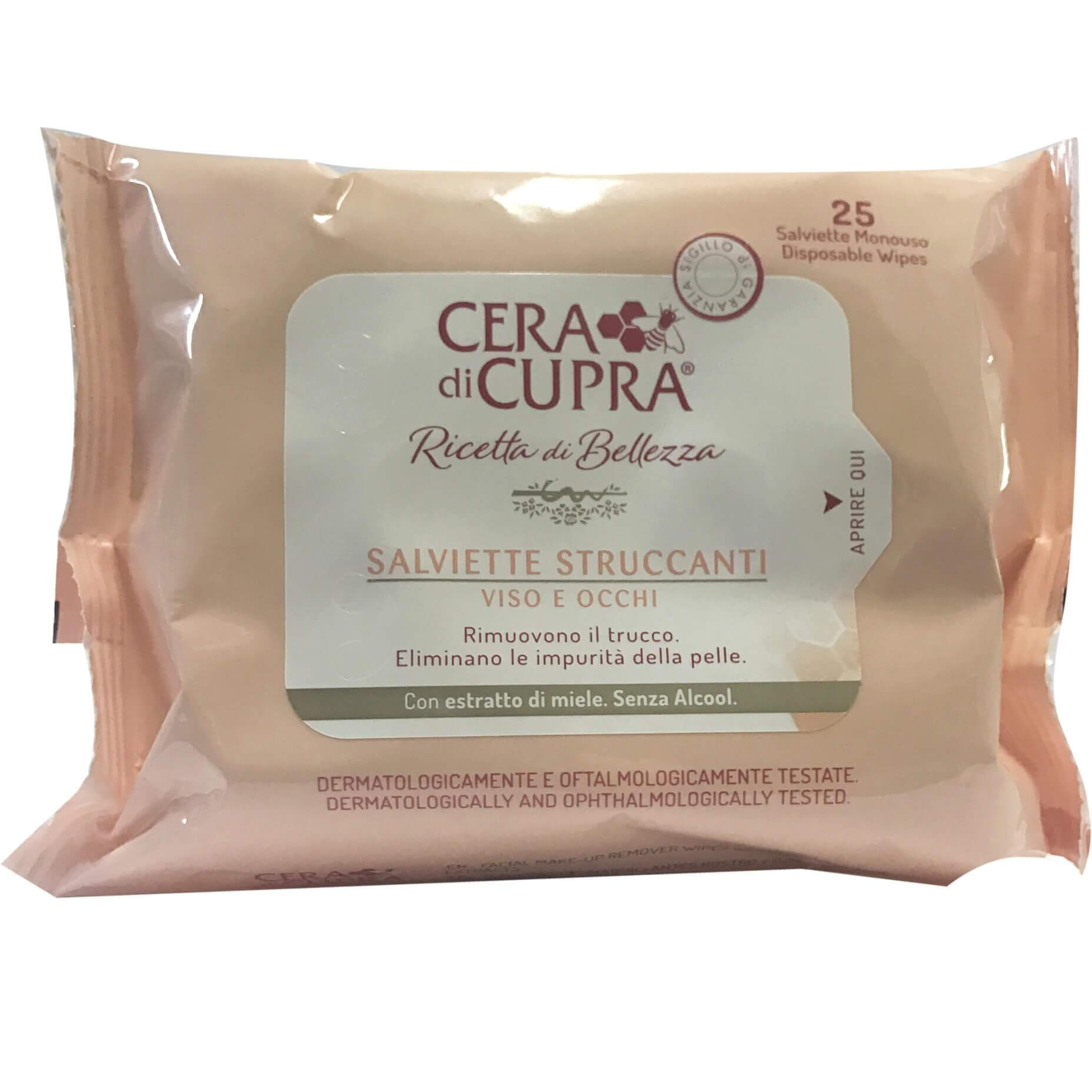Cera di Cupra Make – Up Remover Μαντηλάκια Ντεμακιγιάζ 25 Τεμάχια
