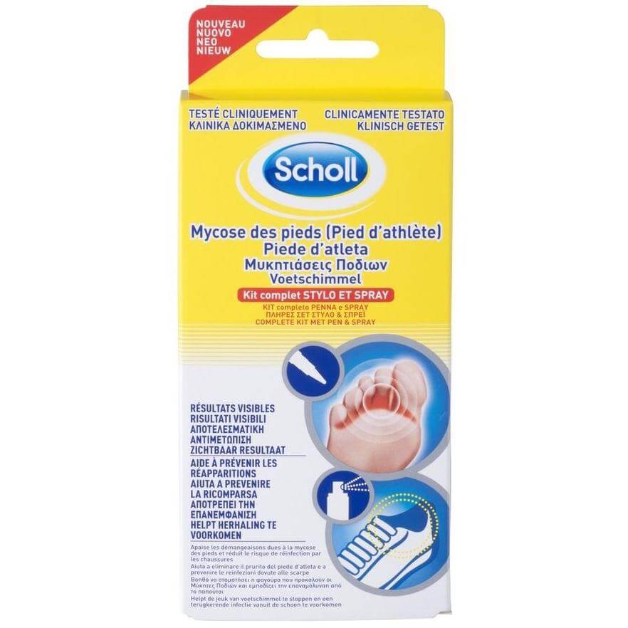 Dr Scholl Foot Fungal Kit Pharma Πλήρες Σετ με Στυλό Αντιμετώπισης Μυκήτων των Ποδιών 4ml & Σπρέι Παπουτσιών για Πρόληψη 10ml