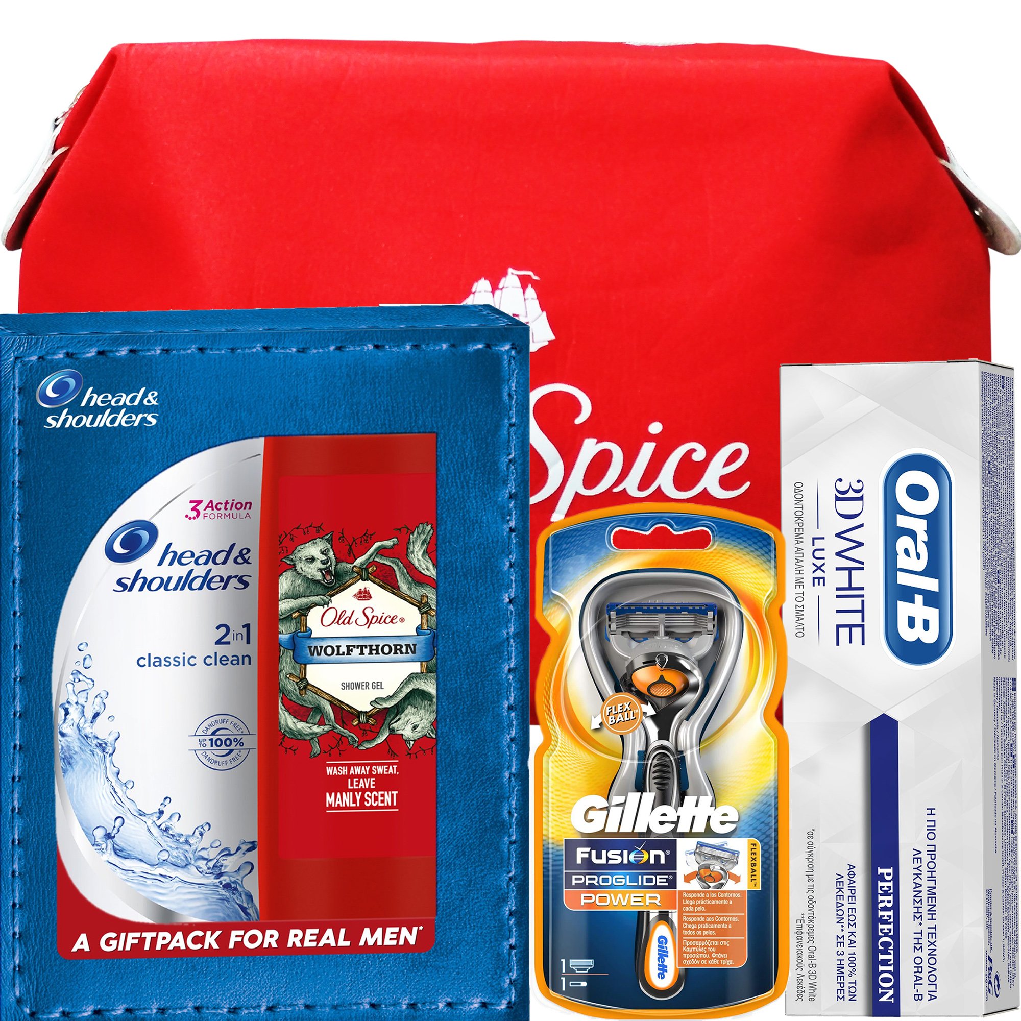 Old Spice Πακέτο Προσφοράς Πρακτικό Τσαντάκι με Πλήρες Σετ Καθημερινής Περιποίησης για την Ανδρική Επιδερμίδα