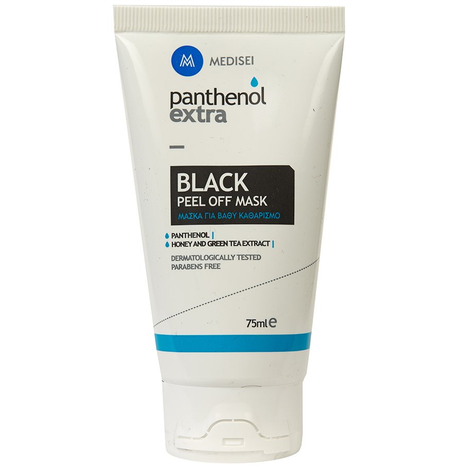 Medisei Panthenol Extra Black Peel off Mask Μάσκα για Βαθύ Καθαρισμό, Χαρίζει Έντονη Αίσθηση Δροσιάς 75ml