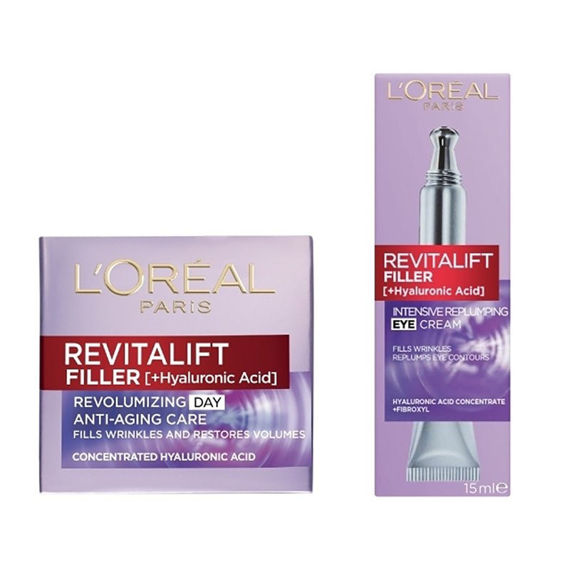 L’oreal Paris Πακέτο Προσφοράς Revitalift Filler Day Cream 50ml & Revitalift Filler [+Hyaluronic Acid] 15ml