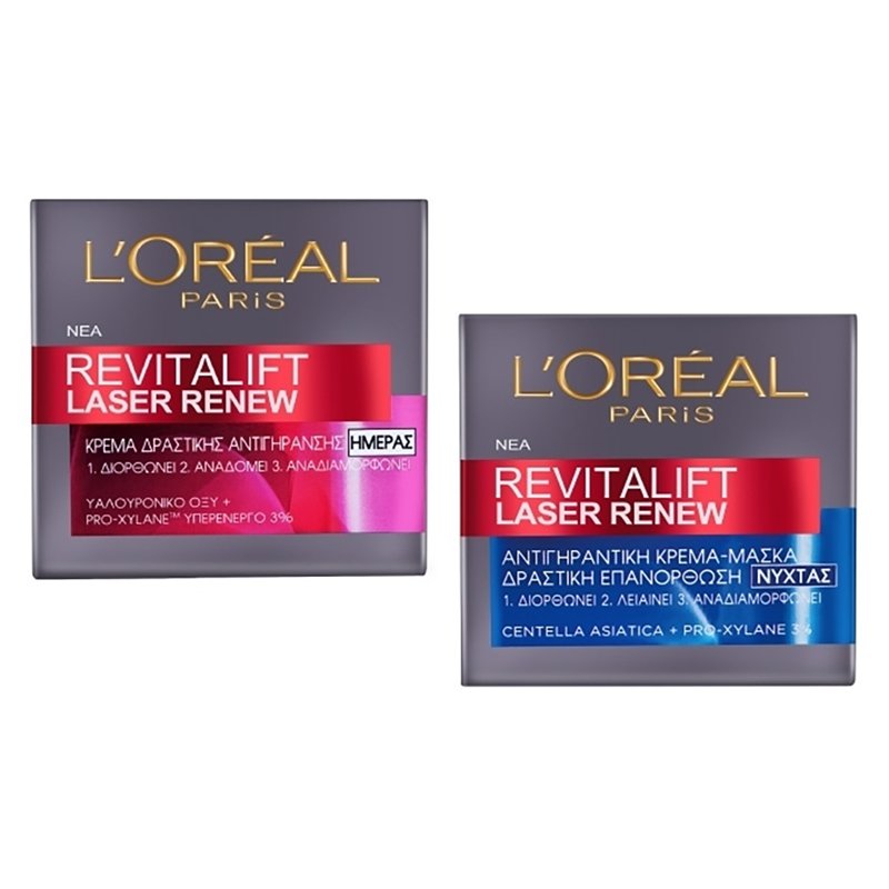 L’oreal Paris Πακέτο Προσφοράς Revitalift Laser Renew Anti-Ageing Κρέμα Ημέρας 50ml & Revitalift Laser Renew Κρέμα Νύχτας 50ml