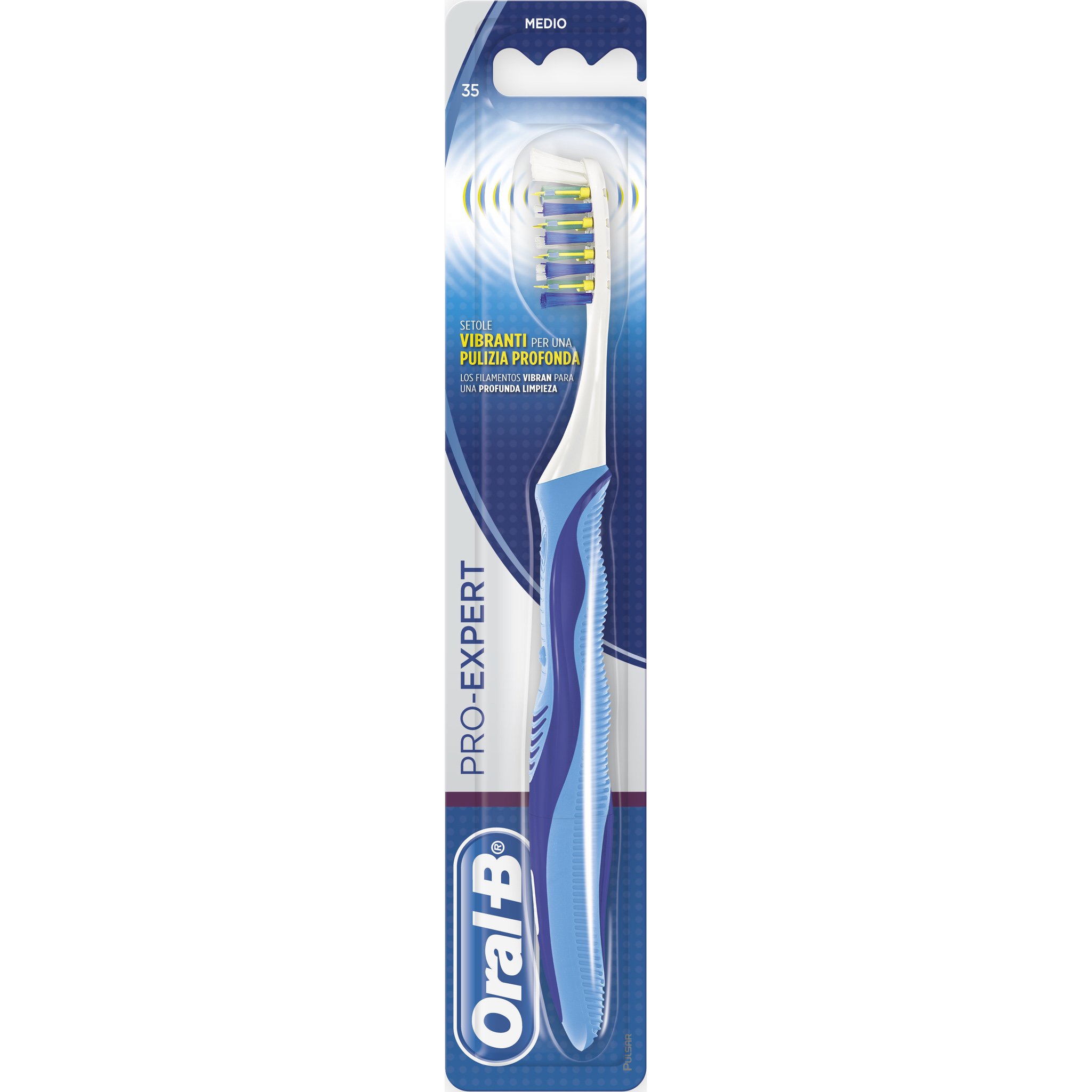 Oral-B Pro-Expert Pulsar Οδοντόβουρτσα με Δονούμενες Ίνες, που Διασπούν την Πλάκα Ανάμεσα στα Δόντια 35 Μέτρια