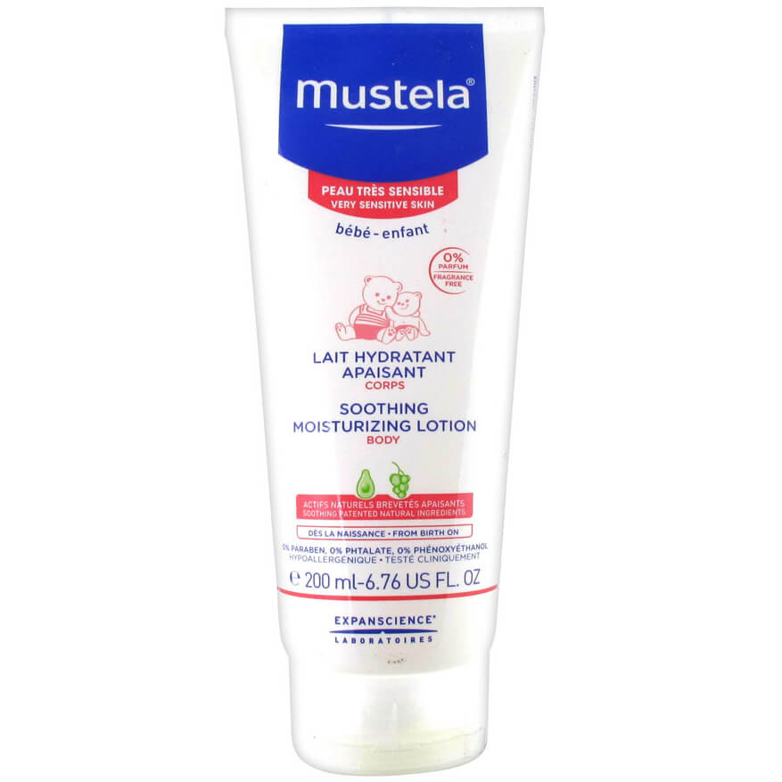 Mustela Soothing Moisturizing Body Lotion Βρεφική Καταπραϋντική Ενυδατική Lotion Σώματος για Πολύ Ευαίσθητες Επιδερμίδες 200ml