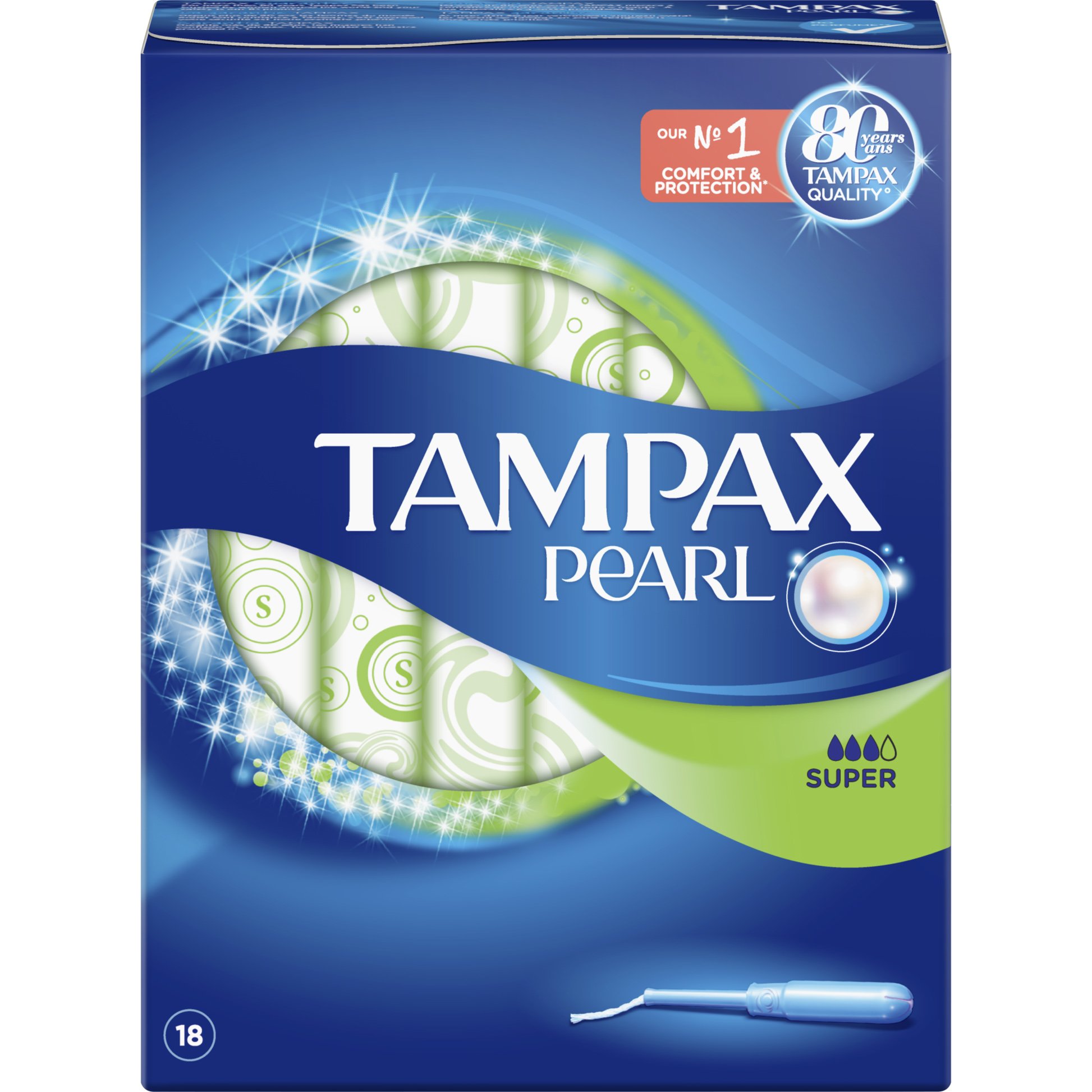Tampax Pearl Super Ταμπόν Με Απλικατέρ Υψηλής Απορροφητικότητας για Μέτρια Έως Μεγάλη Ροή 18 ταμπόν
