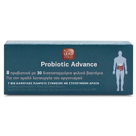 NutraLead Probiotic Advance Συμπλήρωμα Διατροφής Προβιοτικών για την Ομαλή Λειτουργία του Οργανισμού 7caps