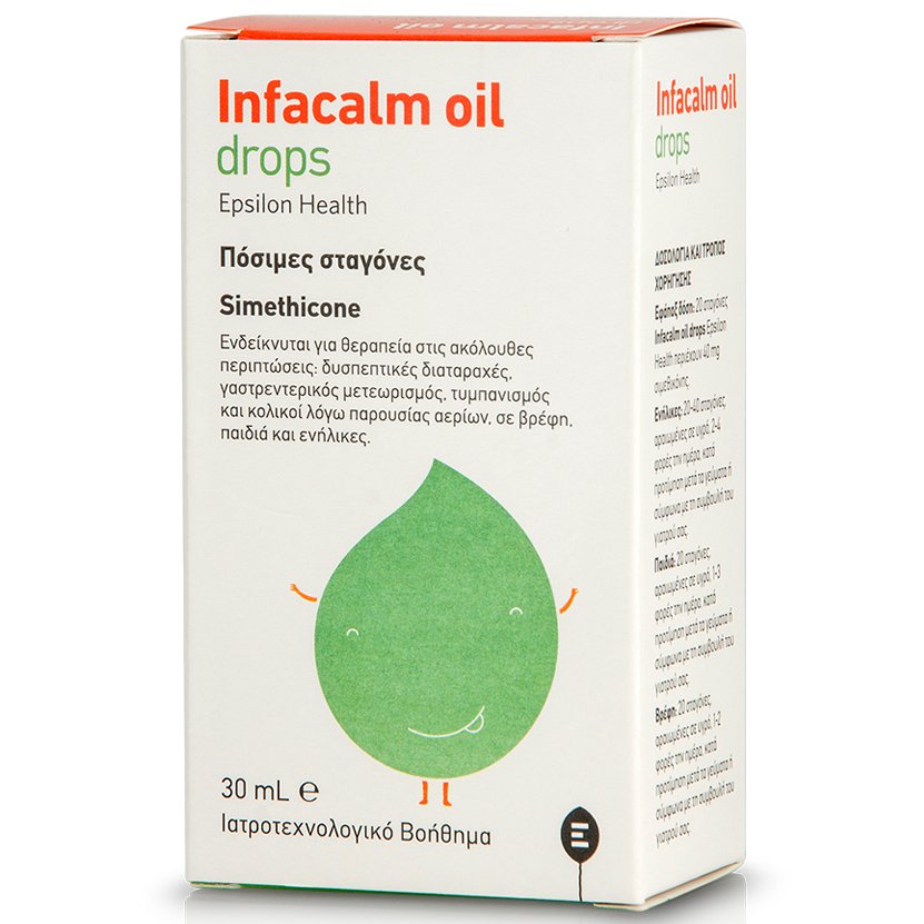Epsilon Health Infacalm Oil Drops Ιατροτεχνολογικό Βοήθημα σε Πόσιμες Σταγόνες που Αντιμετωπίζει Κοιλιακές Διαταραχές 30ml