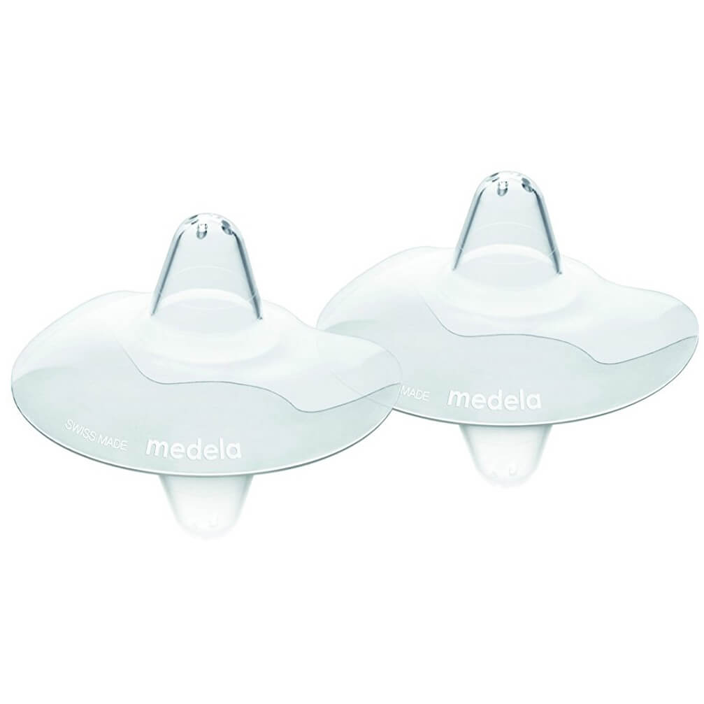 Medela Contact Nipple Shields Ψευδοθηλές Σιλικόνης με Θήκη 2 Τεμάχια – L 24mm