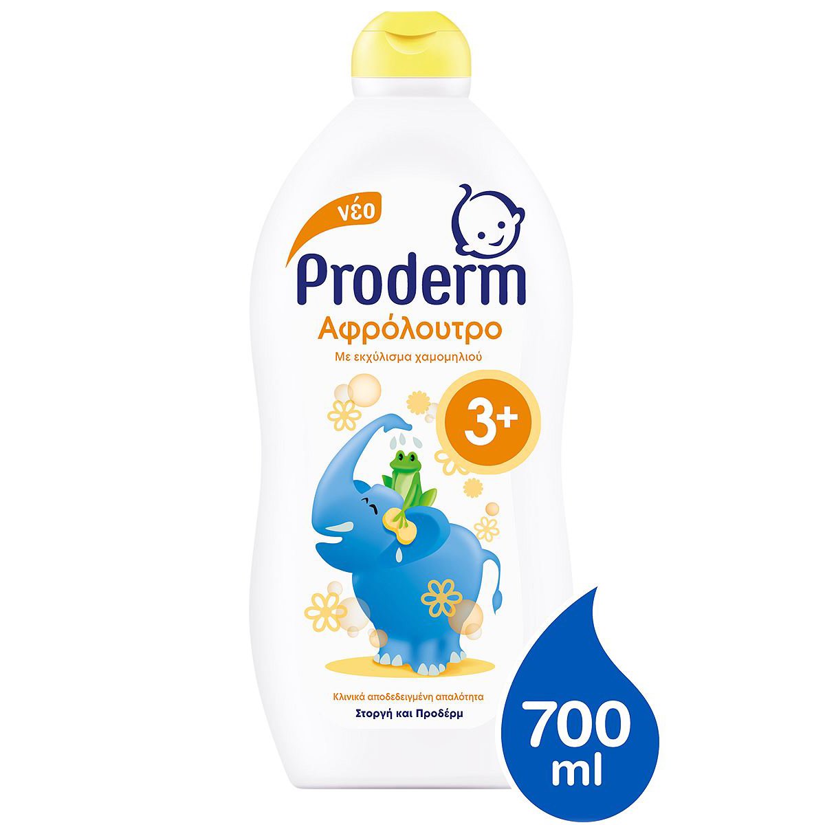Proderm Kids Αφρόλουτρο Ειδικά Σχεδιασμένο για Παιδιά Άνω των 3 Ετών με Εκχύλισμα Χαμομηλιού 700ml