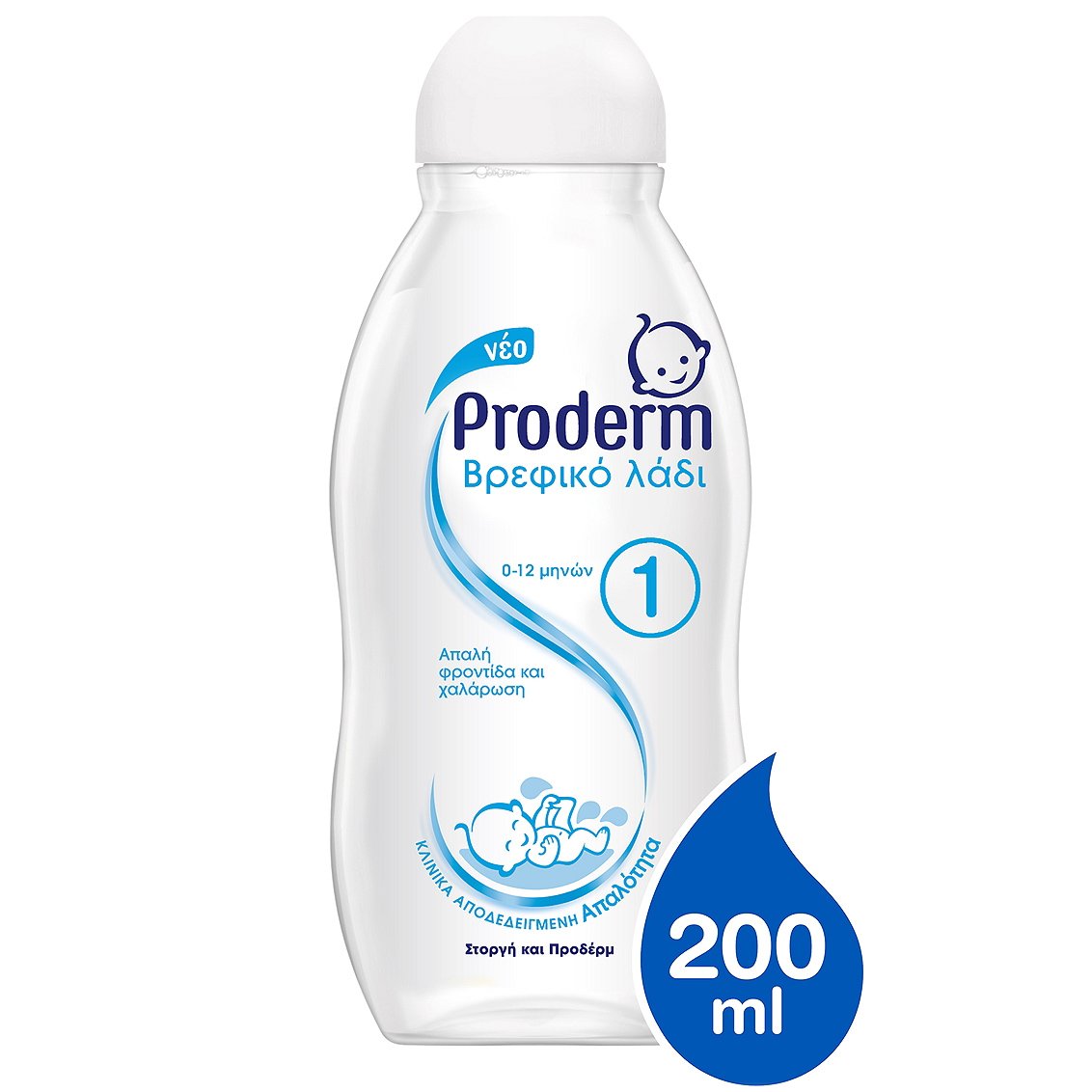 Proderm Απαλό Βρεφικό Λάδι 0-12 Μηνών 200ml