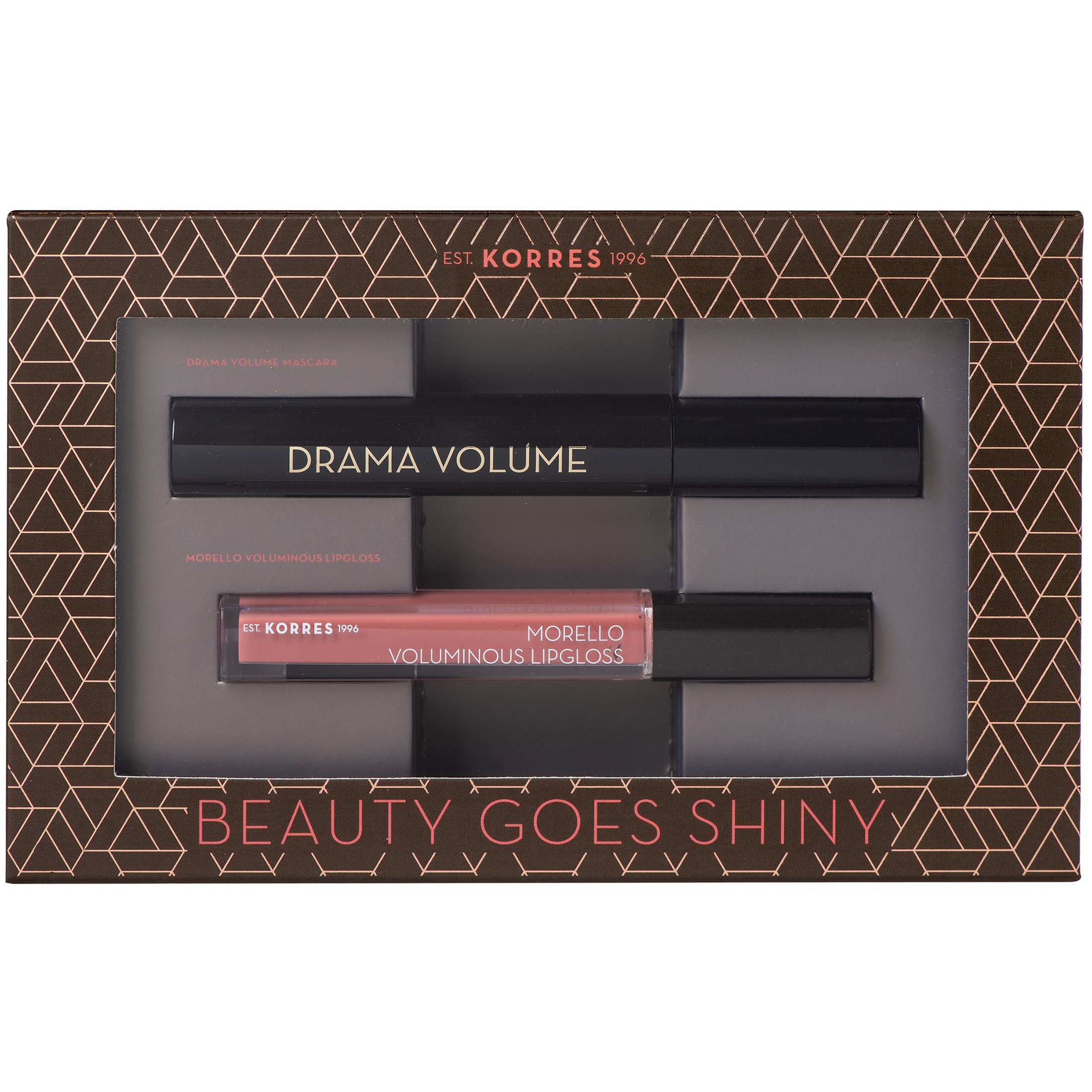 Korres Πακέτο Προσφοράς Drama Volume Mascara Black 11ml & Morello Voluminous Lipgloss 16 Blushed Pink 4ml σε Ειδική Τιμή