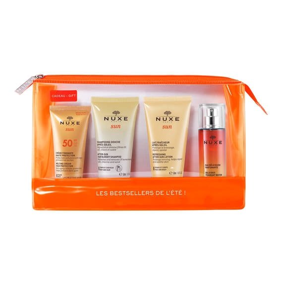 Nuxe Set Sun Face Cream Spf50 30ml After Sun Hair & Body Shampoo 50ml After Sun Lotion 50ml Fragrant Water 30ml