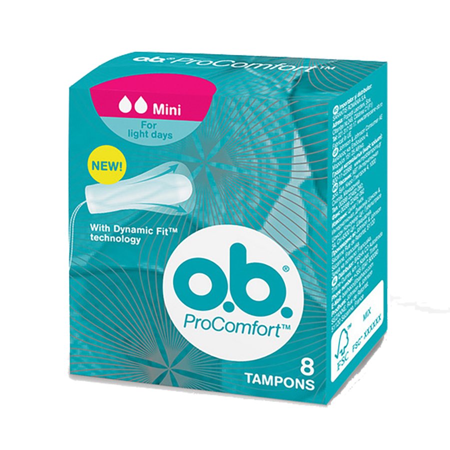 O.b. ProComfort Mini Ταμπόν για Ημέρες με Πολύ Μικρή Ροή 8 Τεμάχια