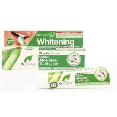 Dr Organic Organic Aloe Vera Toothpaste (Whitening) Οδοντόκρεμα με Βιολογική Αλόη Βέρα 100ml