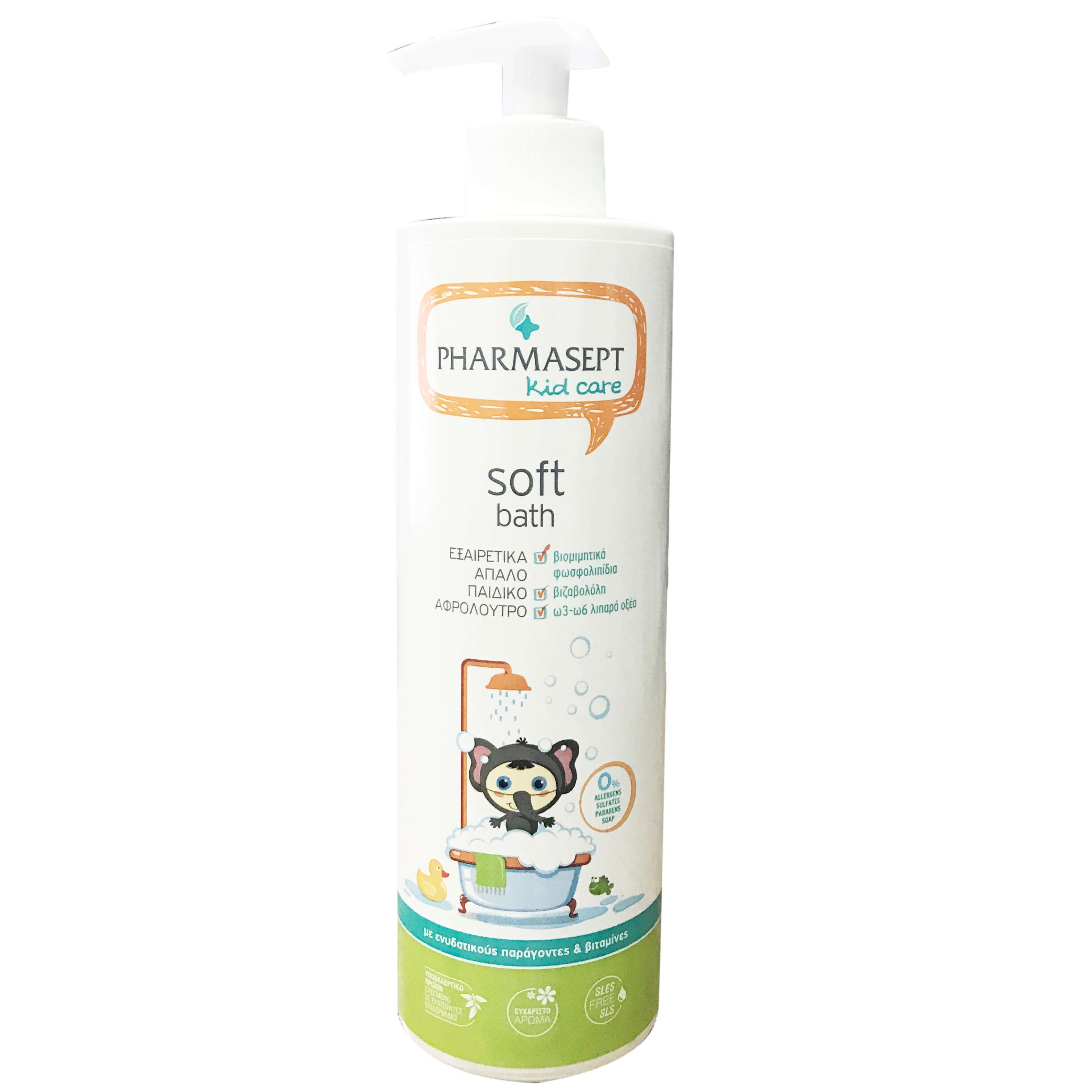 Pharmasept Kid Care Soft Bath Απαλό Υποαλλεργικό Αφρόλουτρο για την Ευαίσθητη Παιδική Επιδερμίδα 500ml