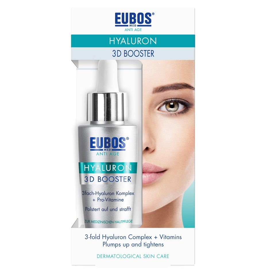 Eubos Anti-Age Hyaluron 3D Booster Υδρογέλη Υψηλής Συγκέντρωσης για Τρισδιάστατο Γέμισμα Ρυτίδων, με 3 Είδη Υαλουρονικού 30ml