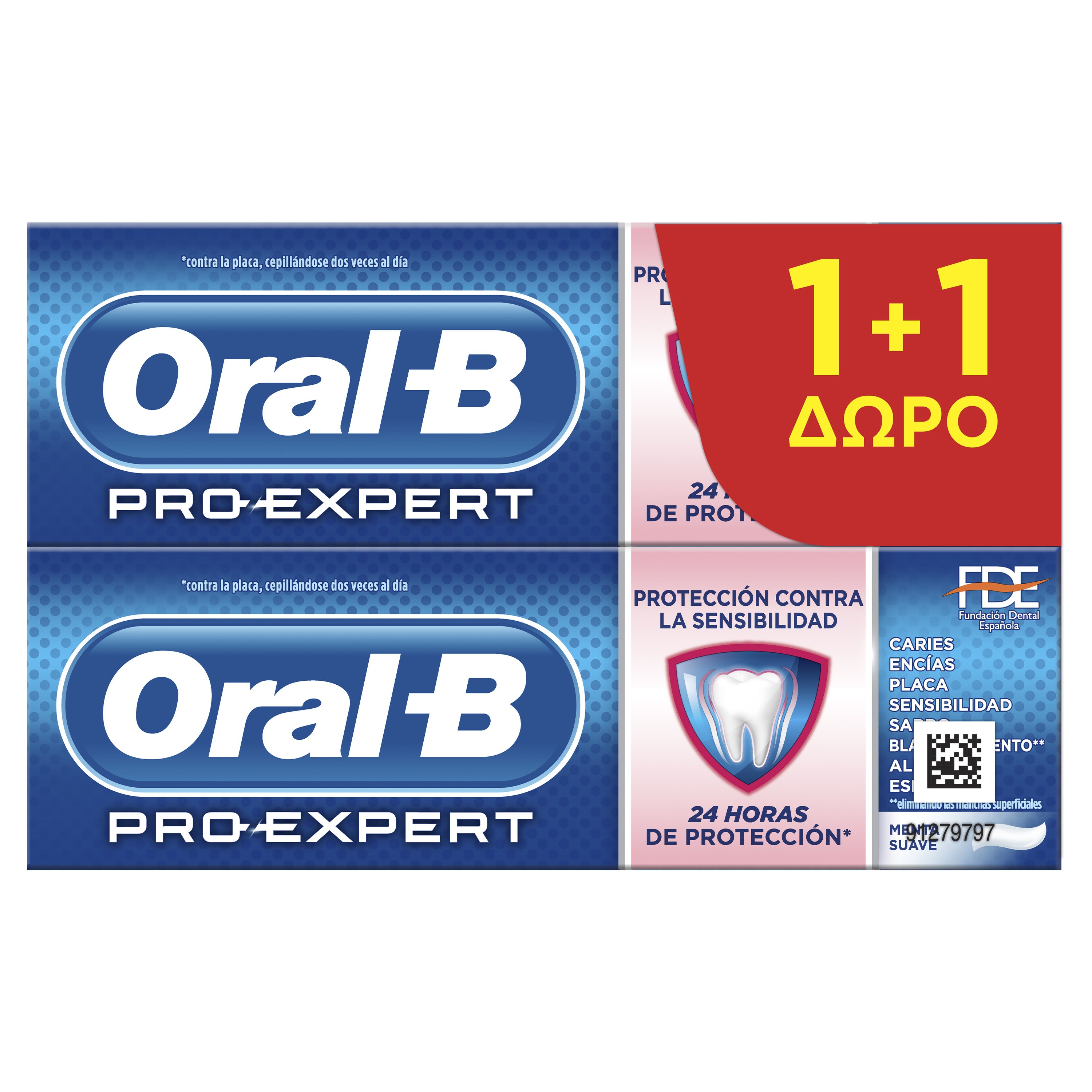 Oral-B Πακέτο Προσφοράς Pro Expert Sensitive Toothpaste Οδοντόκρεμα Κατά της Πλάκας, 24ωρη Προστασία στα Ευαίσθητα Δόντια 2x75ml