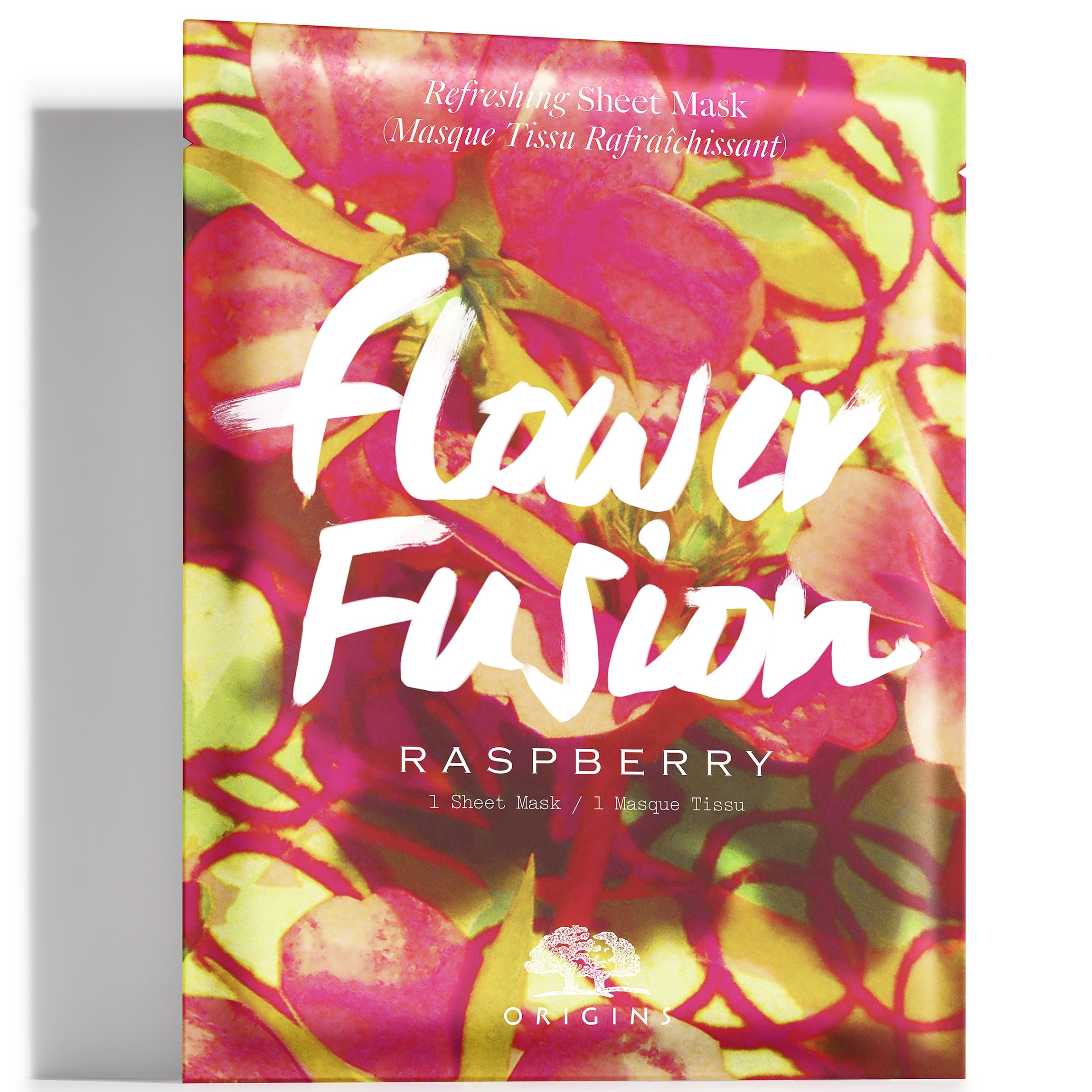 Origins Flower Fusion Refreshing Sheet Mask Raspberry Μάσκα Προσώπου Αναζωογόνησης για Ανανεωμένη Δροσερή Επιδερμίδα 1 sheet