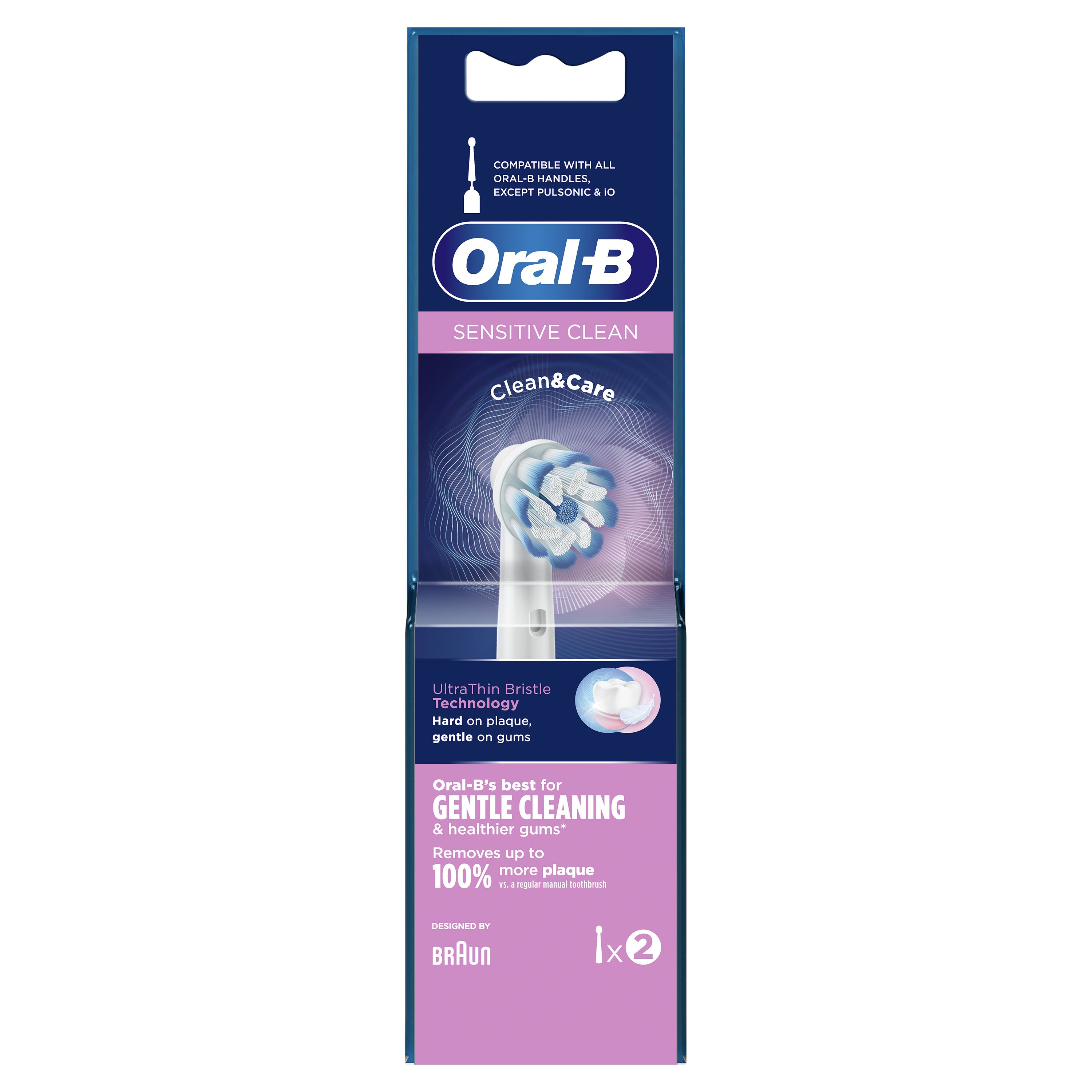 Oral-B Sensitive Clean Ανταλλακτικές Κεφαλές 2 Τεμάχια