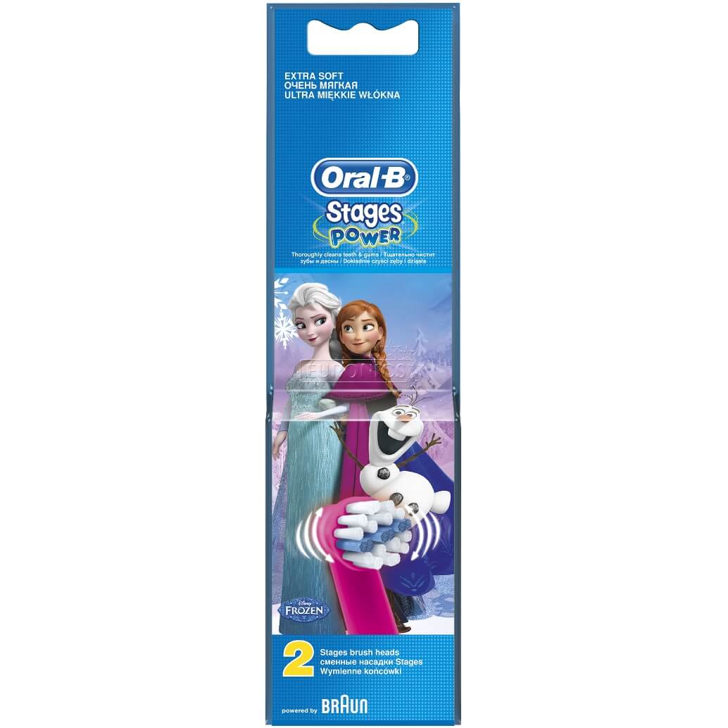 Oral-B Stages Power Disney Frozen Ανταλλακτικές Κεφαλές Ηλεκτρικής Οδοντόβουρτσας 2 Τεμάχια