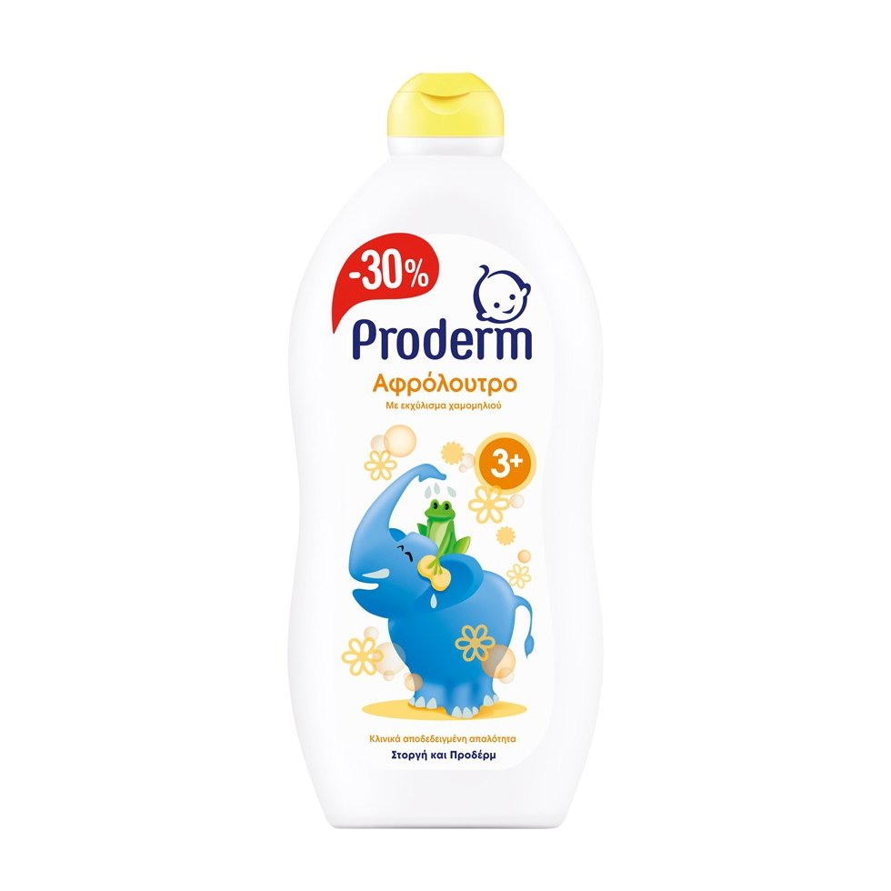 Proderm Kids Αφρόλουτρο Ειδικά Σχεδιασμένο για Παιδιά Άνω των 3 Ετών με Εκχύλισμα Χαμομηλιού -30% 700ml