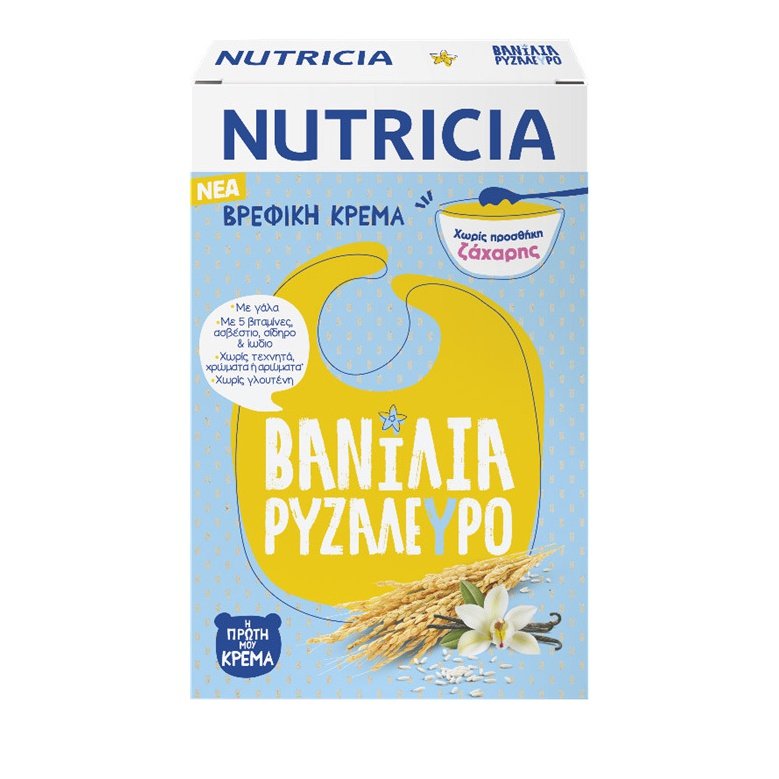 Nutricia Βρεφική Κρέμα Βανίλια Ρυζάλευρο από τον 6ο Μήνα 250gr